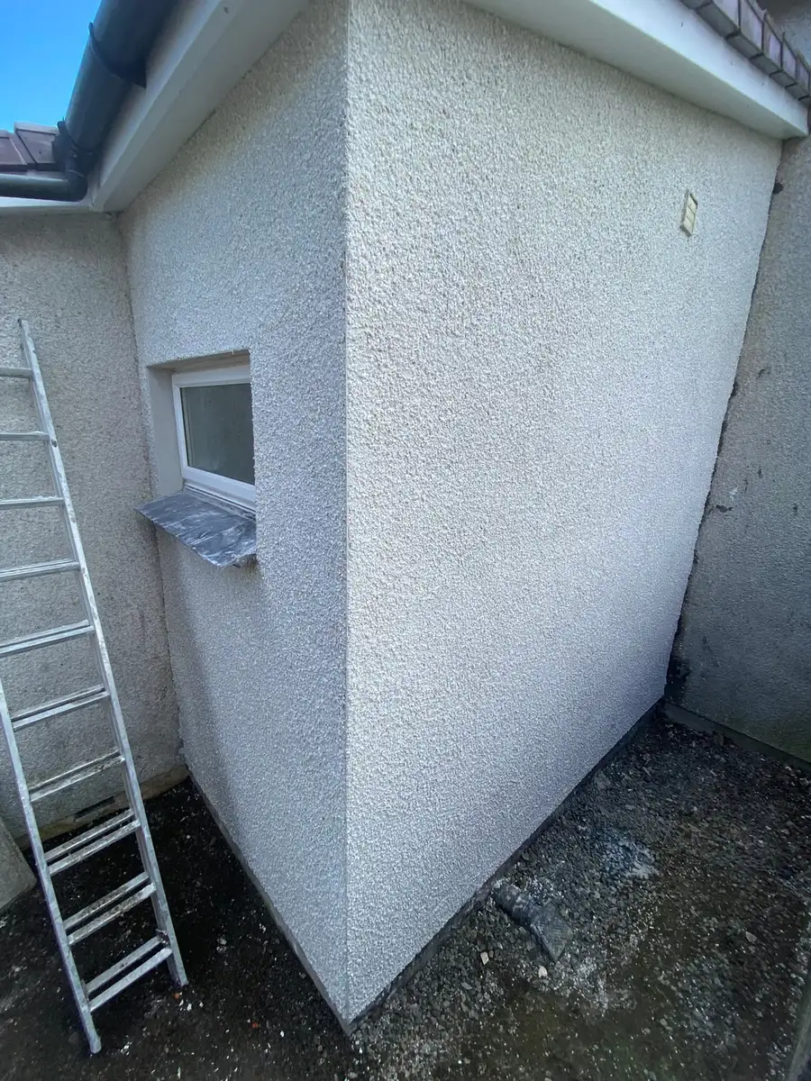Roughcast finish on a Falkirk property